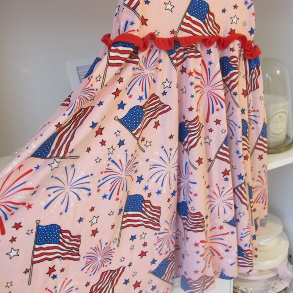 SweetHoney 4th of July Girl's Dress Size 5-6 EUC - Picture 2 of 5
